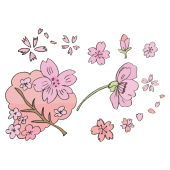 かわいい！桜（サクラ・さくら） の 手書き 無料 ♪ イラスト