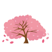 桜(さくら・サクラ）の木のイラスト♪【お花見】